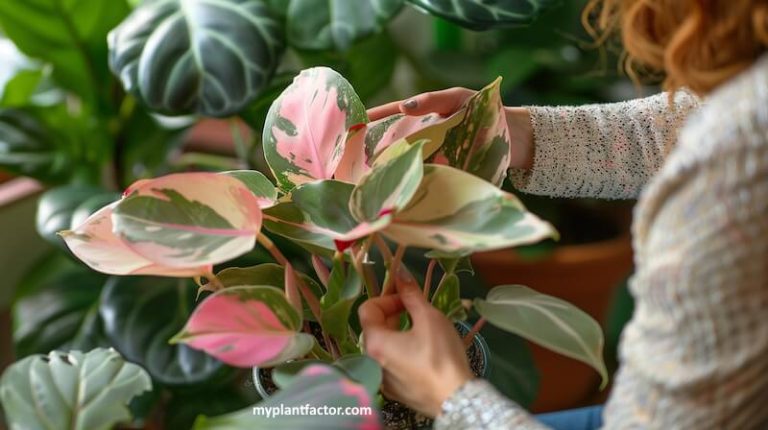 plant with pink leaves myplantfactor