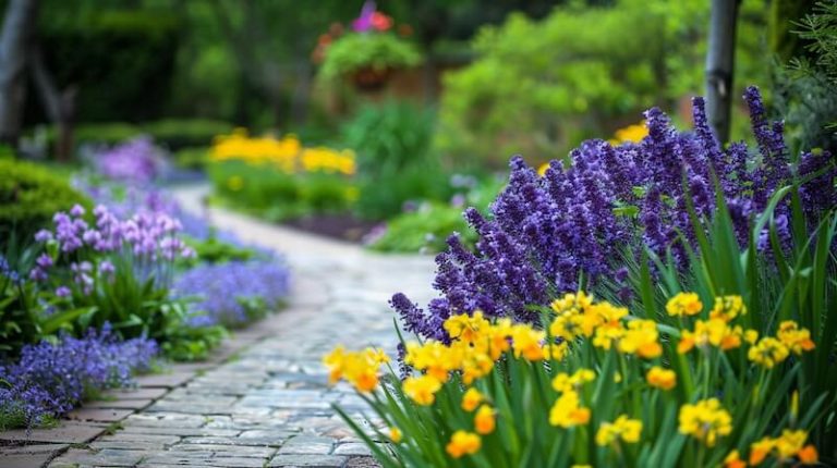 plants with purple and yellow flowers