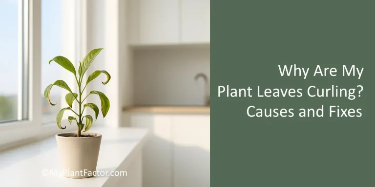 image showing plant leaves curling on a windowsill in full sun in a minimalistic kitchen