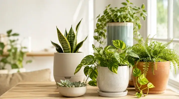 image of the best pots for houseplants and other indoor tropical and exotic plant varieties.